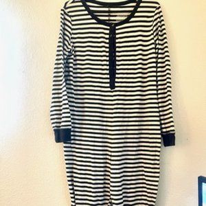 Black and White Striped Union Suit/ Jammies/ Onesie